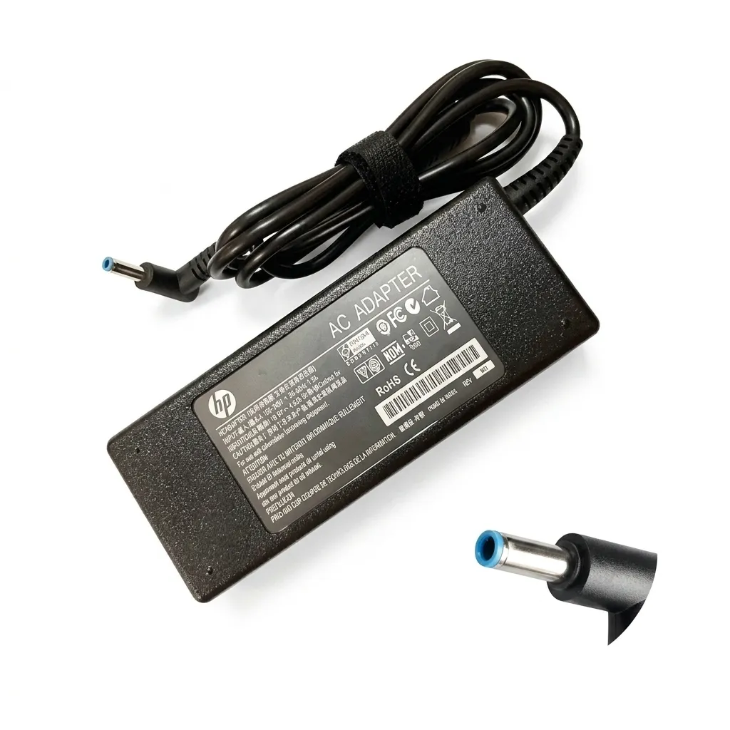 HP 90W Adapter (Small Round Blue Pin) 